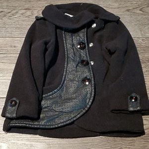 Baby black Pea Coat 12mo